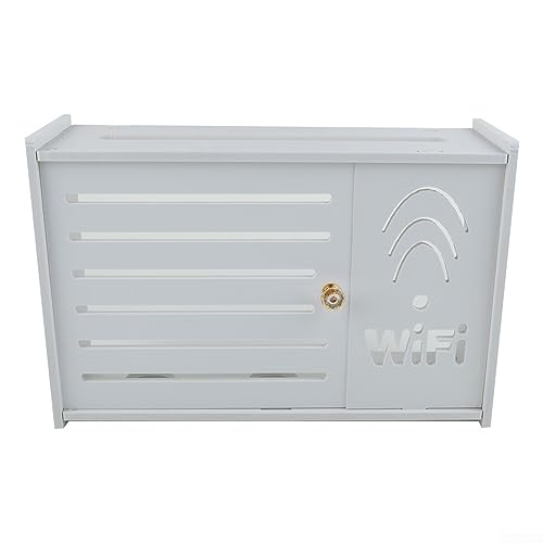 Kabellose WiFi TV Set-Top-Box Router Regal, nicht perforierte Wandmontierte Aufbewahrungsbox, Router Aufbewahrungsbox für Zuhause und Büro, E von SPORTARC