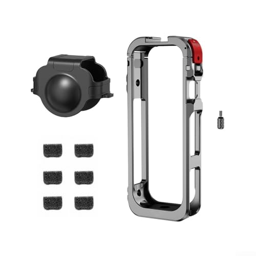 Kamerakäfig für Insta360 X5 mit Aluminiumlegierung, Silikon-Objektivabdeckung und Mikrofon-Windsack für verbesserte Aufnahmen im Freien Kamerakäfig für Insta360 X5 mit Aluminiumlegierung, Silikon-Objektivabdeckung und Mikrofon-Windsack für verbesserte Aufnahmen im Freien von SPORTARC