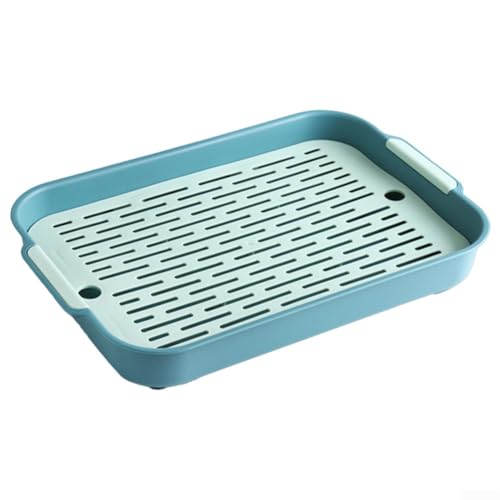 SPORTARC Klein/Groß Kaninchen/Meerschweinchen Katzentoilette, Kaninchen Toilette Tablett Hasentoilette, Kaninchentoilette, Weiß/Blau/Grün, Haustierbesitzer mit kleinen Haustieren von SPORTARC