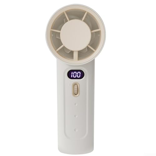 Kompakter Handventilator mit Turbo-Hochgeschwindigkeitsmotor und 4000 mAh USB-Akku für (weiß) von SPORTARC
