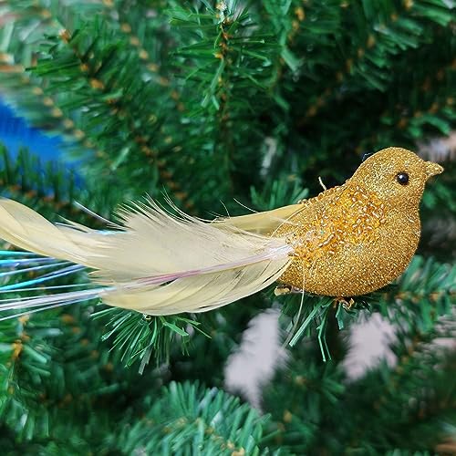 Künstliche Weihnachtsvögel Friedenstaube Vogel Ornamente mit Clip Weihnachtsbaum Vogel Ornament Schaum Federn Dekoration Friedenstauben Vögel von SPORTARC