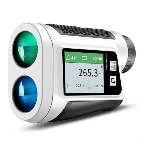 Leichter, wiederaufladbarer Golf-Entfernungsmesser mit Touchscreen-Display und automatischer Datenspeicherfunktion für verbesserte Benutzererfahrung (weiß) von SPORTARC