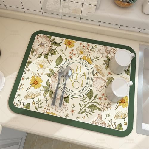 Multifunktionale Abtropfmatte, saugfähiger Teppich für Küchenarbeitsplatten, Waschbecken und Regale, platzsparendes Design (E) von SPORTARC