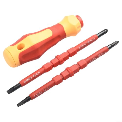 Professionelles 3-teiliges Elektriker-Schraubendreher-Set mit Schlitz- und Kreuz-Bits, Klinge aus Chrom-Vanadium-Stahl, ergonomischer isolierter Griff mit Sechskant-Steckschlüssel-Schnittstelle Professionelles 3-teiliges Elektriker-Schraubendreher-Set mit Schlitz- und Kreuz-Bits, Klinge aus Chrom-Vanadium-Stahl, ergonomischer isolierter Griff mit Sechskant-Steckschlüssel-Schnittstelle von SPORTARC