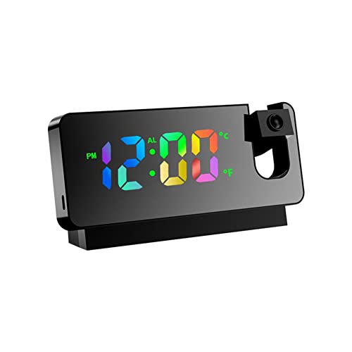 Projektion Wecker, LED Wecker Nachttisch mit FM Radio Digitaluhr,Digitalanzeige und -dimmer, Doppelalarme, USB-Anschluss, Snooze, Temperaturanzeige, 12/24h, für Schlafzimmer, Decke, Wand, Haus Projektion Wecker, LED Wecker Nachttisch mit FM Radio Digitaluhr,Digitalanzeige und -dimmer, Doppelalarme, USB-Anschluss, Snooze, Temperaturanzeige, 12/24h, für Schlafzimmer, Decke, Wand, Haus von SPORTARC