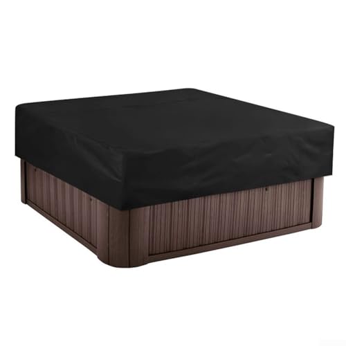 Quadratische Spa-Abdeckung für Whirlpool, wasserdicht, quadratisch, für Whirlpool-Abdeckung, 210D-Oxford-Gewebe, Kaffee + Beige (239 x 239 x 50 cm b) von SPORTARC