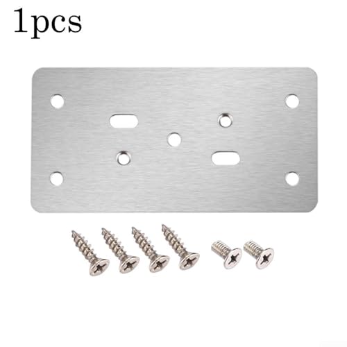 Reparaturset für Schranktürscharniere mit Edelstahlplatten und praktischen Schrauben (2# Basis-Reparaturplatte), 1 Stück von SPORTARC