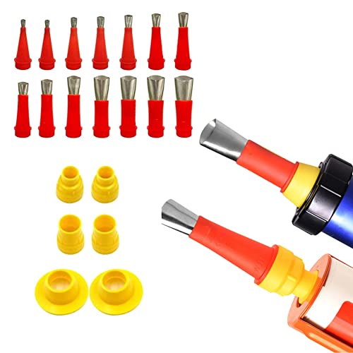 SPORTARC 22 Stück Edelstahl-Dichtungsdüsen-Applikator mit Bodenabdichtungs-Finish Edelstahl DichtungsdüSe Applikator Dichtungsfinisher Silikon Dichtmittel Finishing Werkzeug KüChe Badezimmer von SPORTARC