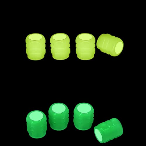 SPORTARC 8 Stück universelle fluoreszierende leuchtende Reifenventilkappen für Autoreifen von SPORTARC