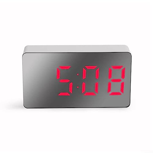 SPORTARC Digitaler Wecker Spiegelwecker, Mini LED Spiegeluhr, Elektronischer Digitalwecker Auto Uhr, Tragbare USB-Aufladung, 7 x 4 cm, Rot, Kunststoff SPORTARC Digitaler Wecker Spiegelwecker, Mini LED Spiegeluhr, Elektronischer Digitalwecker Auto Uhr, Tragbare USB-Aufladung, 7 x 4 cm, Rot, Kunststoff von SPORTARC