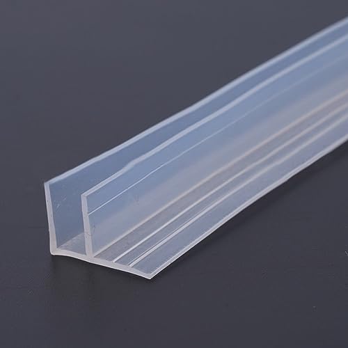 SPORTARC Duschtürdichtungsstreifen für 6 mm Glas, 2 m, F-Form, Badewanne, Duschwand, Türdichtungsstreifen, perfekte transparente Duschtürdichtung, Ersatz für Glasdicke 6 mm Dichtungslücke von SPORTARC