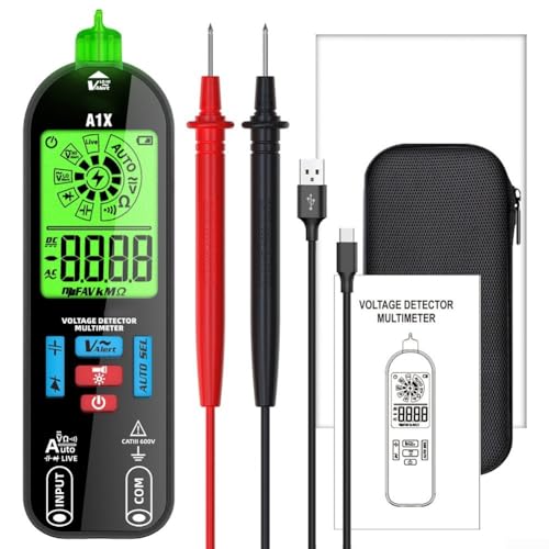SPORTARC Elektrisches Stift-Multimeter, fortschrittliches A1X-Modell, Stift-Multimeter mit automatischer Modusauswahl und Taschenlampe, A1X wiederaufladbares Stift-Multimeter (B) von SPORTARC