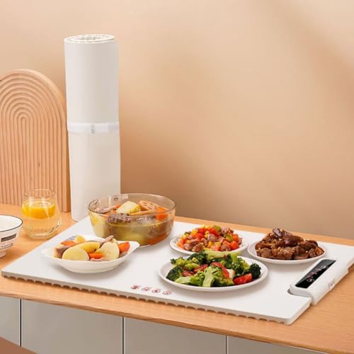 SPORTARC Elektrisches Warmhalte-Tablett mit einstellbarer Temperaturregelung, obere große 60,8 x 37,8 cm Oberfläche hält Lebensmittel heiß für Zuhause, Buffets, Restaurants von SPORTARC