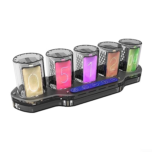 SPORTARC Nixie Röhrenuhr, RGB, kreative Uhr, 16 Millionen Farben, Modi-Anpassungen, RGB-LED-Röhrenuhr, einstellbare Farben mit 24 Stunden, für Tisch, Schlafzimmer SPORTARC Nixie Röhrenuhr, RGB, kreative Uhr, 16 Millionen Farben, Modi-Anpassungen, RGB-LED-Röhrenuhr, einstellbare Farben mit 24 Stunden, für Tisch, Schlafzimmer von SPORTARC