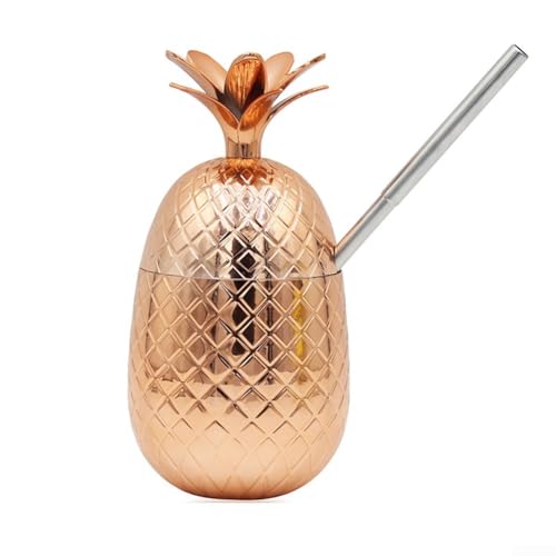 SPORTARC Kupferbecher mit abnehmbarer Ananas-Tasse, modische Schnabel-Cocktail-Tasse (Kupfer) von SPORTARC