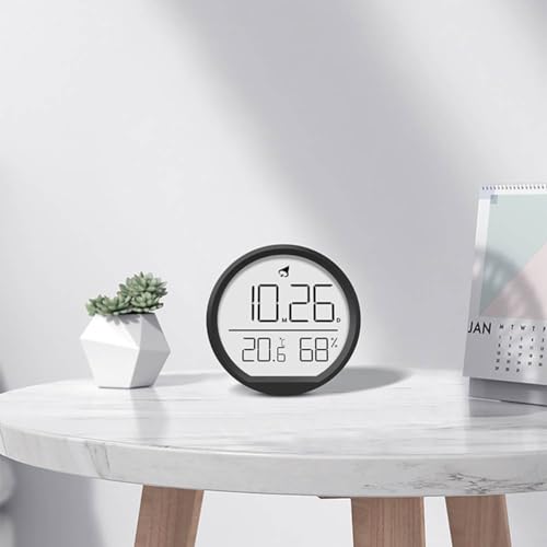 SPORTARC Multifunktionsuhr mit klarem Display für den Innenbereich, mit Temperatur-, Luftfeuchtigkeits- und Datumsüberwachung (schwarz) von SPORTARC