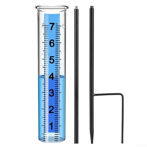 SPORTARC Regenmesser im Freien, Höhenverstellbar Transparent Digital Regenmesser, Rasen Regen Messen Messgerät Regen Wasserzähler Messwerkzeug, 1401694806 von SPORTARC