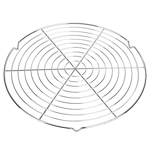 SPORTARC Rundes Kühlgitter, Edelstahl, Backen, dicker Draht-Rost für Ofen, Braten, Backen, Kochen, antihaftbeschichtet, zum Trocknen, Grillen, passend für großes Backblech für Kuchen/Fleisch/Brot, von SPORTARC