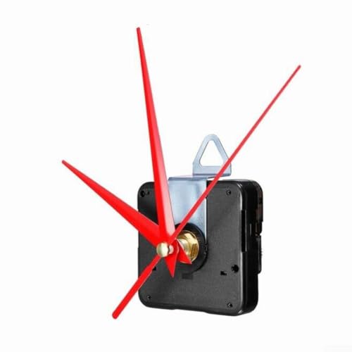 SPORTARC Schlankes Design DIY Quarz-Wanduhr Uhrwerk-Set zur Verschönerung der Heimdekoration (rot) von SPORTARC