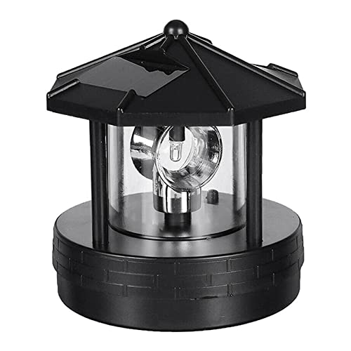 SPORTARC Solar-Leuchtturm, rotierender Leuchtturm, runde Unterseite, LED-Licht, für den Außenbereich, Garten, Landschaft, Hof, Rasen, dekoratives Licht, schwarz SPORTARC Solar-Leuchtturm, rotierender Leuchtturm, runde Unterseite, LED-Licht, für den Außenbereich, Garten, Landschaft, Hof, Rasen, dekoratives Licht, schwarz von SPORTARC