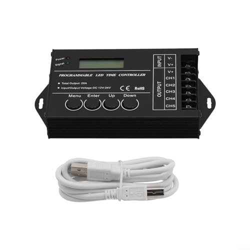 SPORTARC TC420 Programmierbarer Zeitregler Zeitprogrammierbarer RGB-LED-Display-Controller, TC420, 5-Kanal, DC12, 24 V, 4LDA65V891U5NKGDL8YMM848Z90 SPORTARC TC420 Programmierbarer Zeitregler Zeitprogrammierbarer RGB-LED-Display-Controller, TC420, 5-Kanal, DC12, 24 V, 4LDA65V891U5NKGDL8YMM848Z90 von SPORTARC