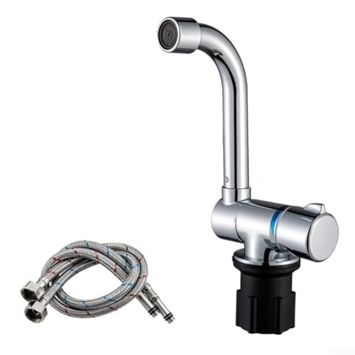 SPORTARC Wasserhahn für Wohnmobil-Spültischarmatur mit faltbarem Design, einfach zu bedienender Küchenarmatur (heiß und kalt 1002) von SPORTARC