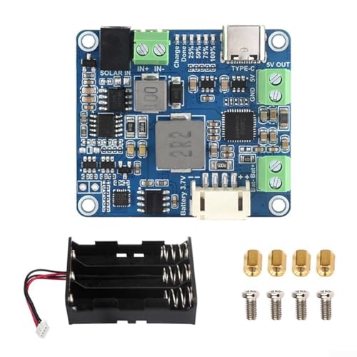 SPORTARC Waveshare Solar Power Manager Modul (D), unterstützt 6 V ~ 24 V Solarpanel (mit Batteriehalter) von SPORTARC