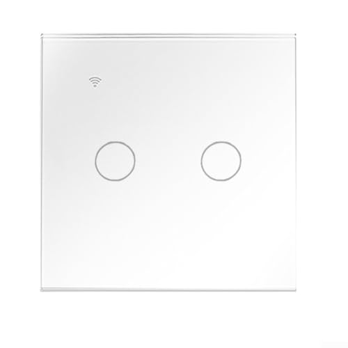 SPORTARC WiFi-Smart-Switch, kabelloser Touch-Screen-Lichtschalter, WiFi-fähig, gehärtetes Glas, leicht zu reinigen (weiß) von SPORTARC