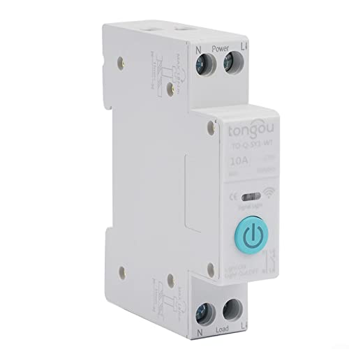 für Tuya 10A WiFi Smart Leitungsschutzschalter 1P DIN-Schiene Home Fernbedienung Schalter für Smart Life WIFI 1P Hutschiene für Smart Home Wireless Fernbedienung Schalter von SPORTARC