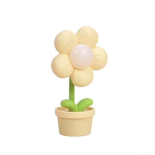 Schillernde LED-Lampe im Mini-Blumen-Design, perfekt geeignet als dekoratives Stück oder funktionale Lichtquelle (gelb) von SPORTARC