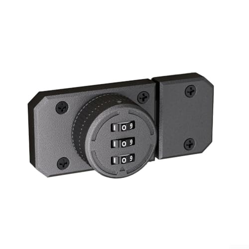 Schlüsselloses Schrankschloss mit 3-stelligem Code in stabiler Zinklegierung (grau) von SPORTARC