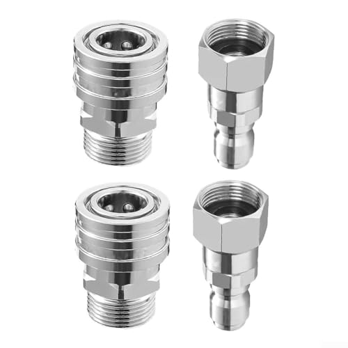 Schnellverbinder-Set für Hochdruckreiniger mit NPT 3/8 Zoll auf M22 14 mm oder 15 mm Adapter zur Verwendung (C) von SPORTARC