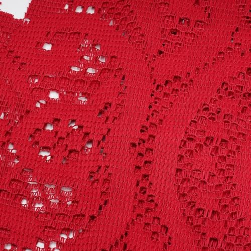 Schöner handgestrickter Spitzen-Tischläufer für eine atemberaubende Veranstaltungsatmosphäre (weiß) von SPORTARC