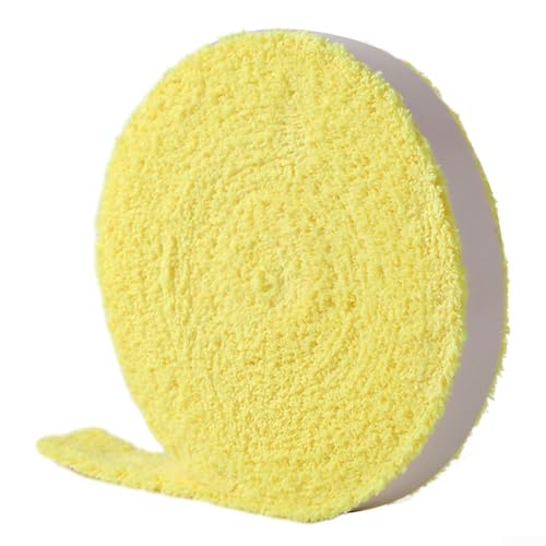 Selbstschlägergriffband, 10 m Handtuch-Material für verbesserte Schweißabsorption, Gelb von SPORTARC