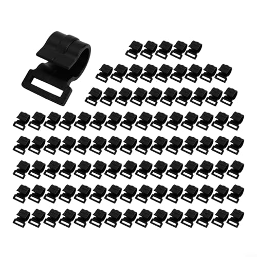 Set mit 100 zuverlässigen Zelthaken, starke Kunststoffhalter, entworfen für Markisen und Gartenstützen (19 mm) von SPORTARC