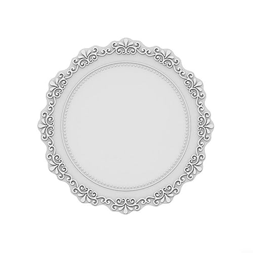 Silikon-Tischset mit elegantem Blumenmuster, hitzebeständig und leicht zu reinigen (grau) von SPORTARC