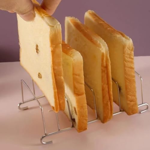 Slice Toasthalter, Air Fryer Grill Brotregal, Edelstahl Toastständer, Brot Display Laibständer Air Fryer Zubehör (Metall-Toastgestell) von SPORTARC