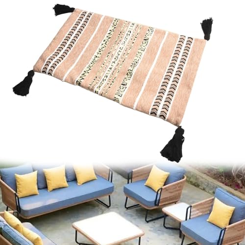 Sofakissenbezug aus Chenille-Material, perfekt für jeden Wohnraum oder jede Terrasse (45 x 45 cm, Khaki) von SPORTARC