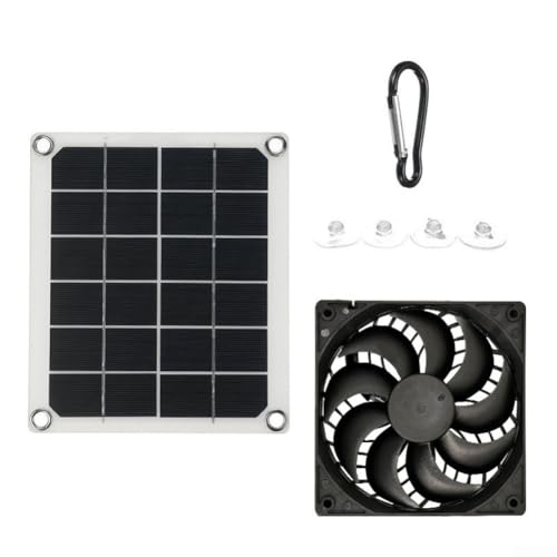 Solar-Abluftventilator, 7 W, Solarmodul-Abluftventilator-Kit mit DC-Ausgang und Installationszubehör für Hühnerställe, Gewächshäuser und Haustiere Solar-Abluftventilator, 7 W, Solarmodul-Abluftventilator-Kit mit DC-Ausgang und Installationszubehör für Hühnerställe, Gewächshäuser und Haustiere von SPORTARC