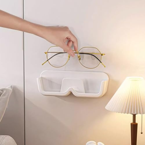 Sonnenbrillen-Vitrine mit sicherer Halterung für Lesebrillen und Brillenaufbewahrung im Eingangsbereich oder Schlafzimmer (weiß) von SPORTARC