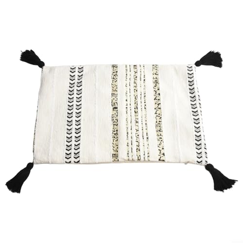 Stilvoller Chenille-Taillenkissenbezug für Outdoor-Möbel, für Couch und Hinterhof-Entspannung (30 x 50 cm, weiß) von SPORTARC