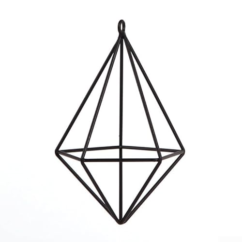 Stilvoller Metall-Blumentopfhalter mit einzigartiger geometrischer Form, Heimakzent (schwarz) von SPORTARC