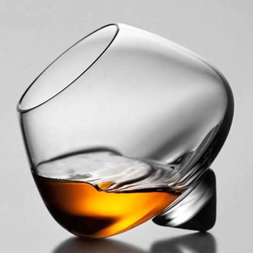 Tumbler Whiskyglas, Glas Weinglas, 235 ml Kristall Whiskygläser Bierbecher Breiter Bauch Trinkbecher Cocktail Weinglas für Zuhause Bar von SPORTARC