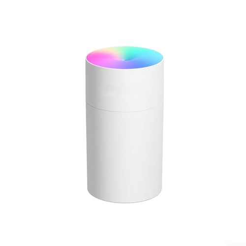 USB-Luftbefeuchter für Zuhause und Büro, mit einstellbaren Sprays und buntem Nachtlicht, perfekt für kleine Räume (weiß) von SPORTARC