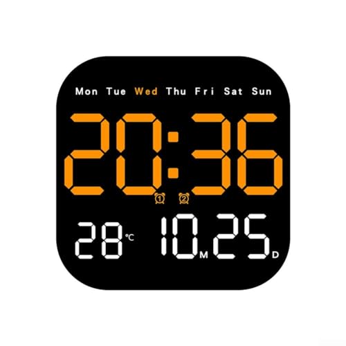 Wanduhr mit Fernbedienung, Temperaturanzeige, Alarm und Tageszähler, an Wand oder Desktop von SPORTARC