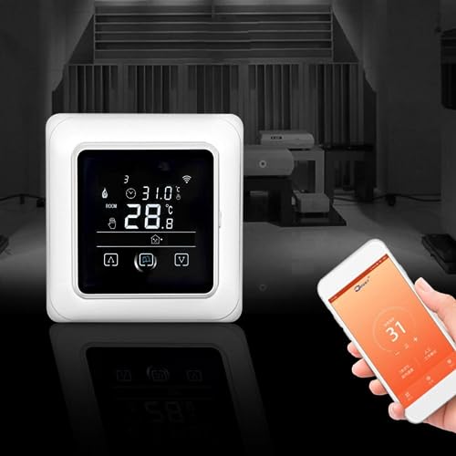 WiFi Smart Thermostat, Tuya WiFi Intelligenter Temperaturregler, Smart Thermostat Zentralheizung Fußbodenheizung APP-Steuerung, Weiß von SPORTARC