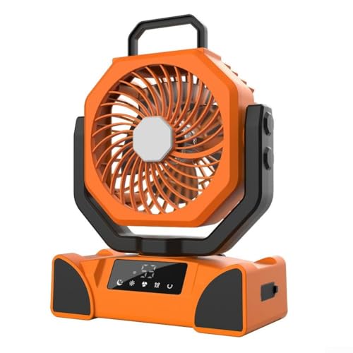 Wiederaufladbarer USB-Zeltventilator mit einstellbarer Luftstrom-Richtung für den Außenbereich (orange) von SPORTARC