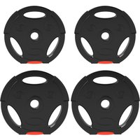 4er-Set Hantelgewichte, 2 x 5 kg/7,5kg Gewichte, Hantelscheiben-Set, Schwarz von SPORTNOW