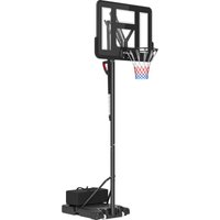 Sportnow - Basketballkorb Outdoor, Verstellbare Korbhöhe 230-305 cm, Basketballständer mit 110 x 75 cm bruchsichere Rückwand mit Rädern, gefederter von SPORTNOW