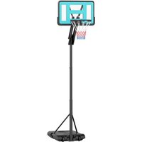 Sportnow - Basketballkorb Outdoor mit Ständer Rolle 146–236 cm Höhenverstellbar Basketballständer mit 71x45cm Rückwand Tragbar Korbanlage für von SPORTNOW